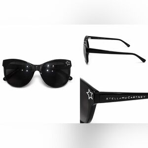 Stella McCartney Black Sunglasses with Star Detail